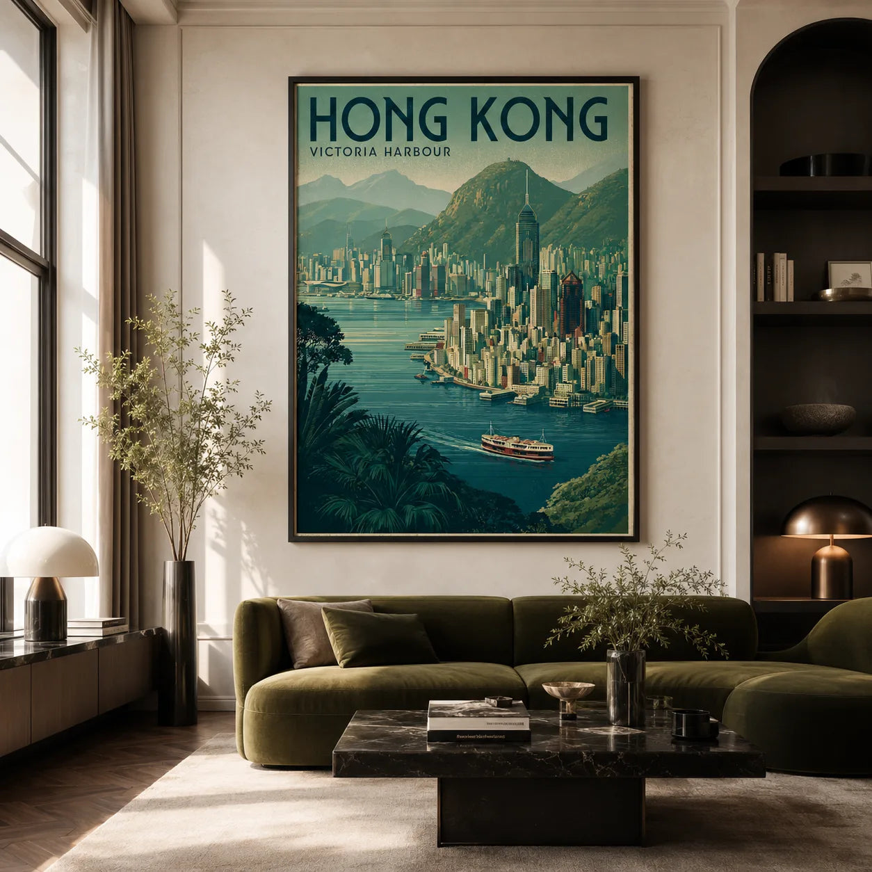 Hong Kong Victoria Harbour Wall Art Decor - Wall Art Decor - close up