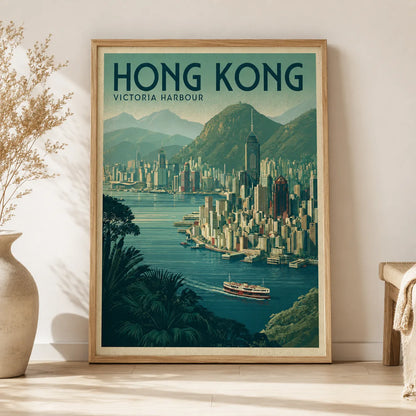 Hong Kong Victoria Harbour Wall Art Decor - Wall Art Decor - side view