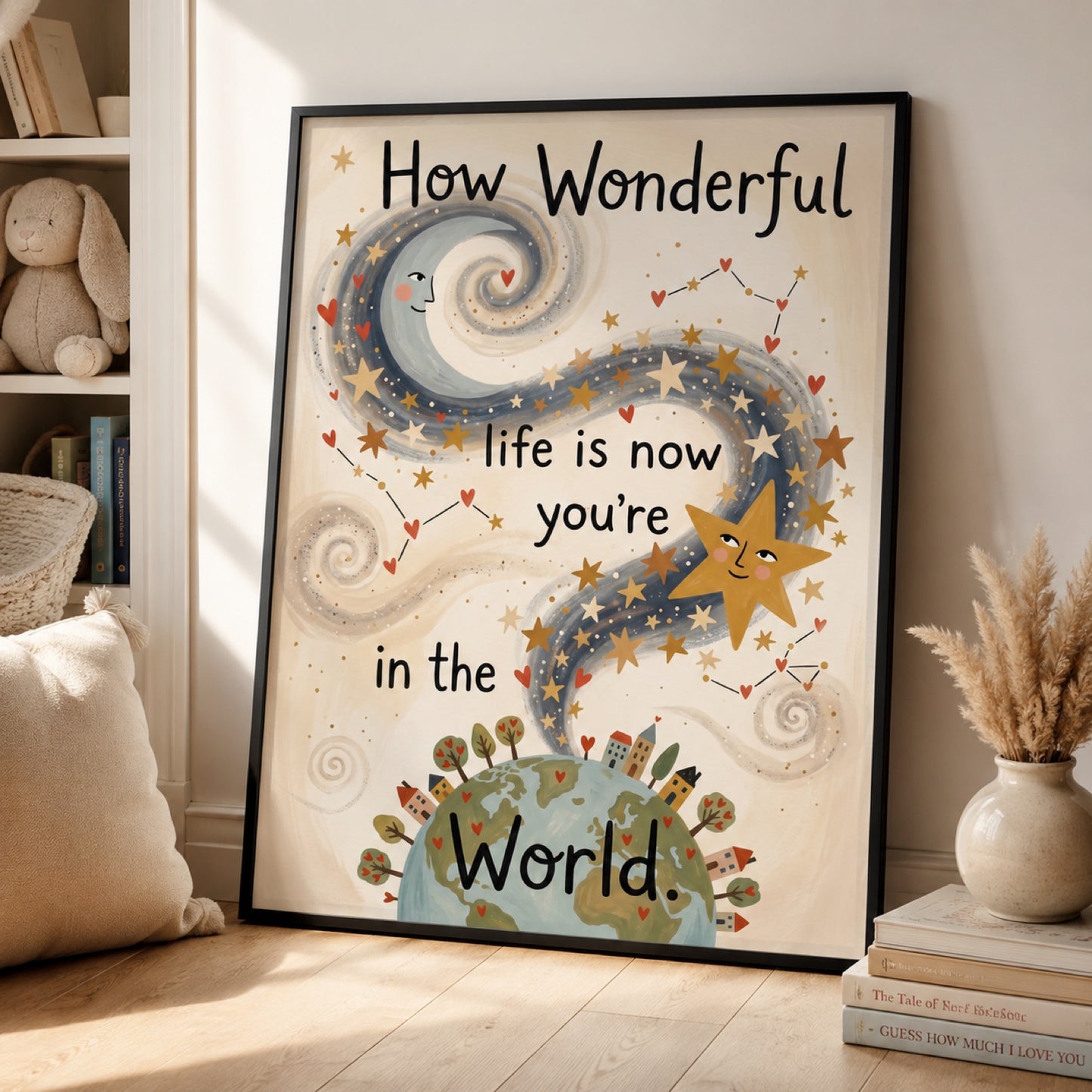 How Wonderful Life Is Celestial Nursery Wall Art Decor – preview 11