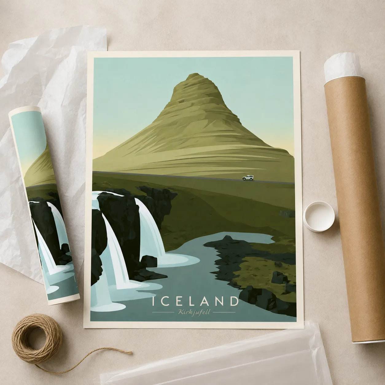 Iceland Kirkjufell Mountain Wall Art Decor - Wall Art Decor - back view