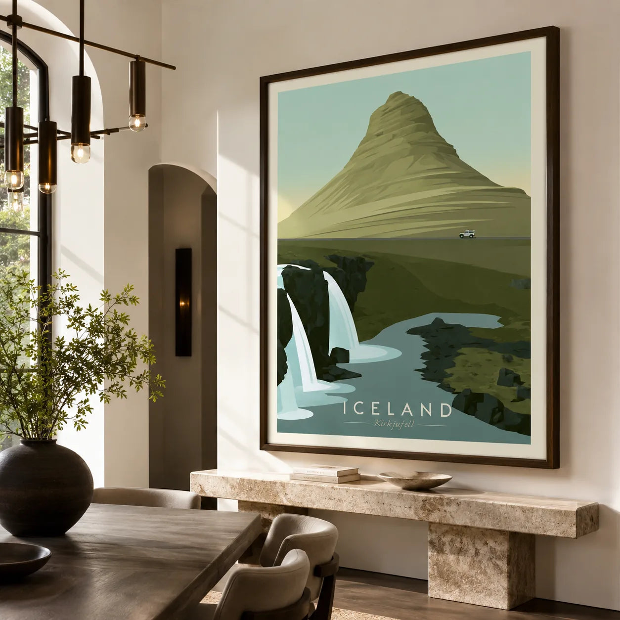 Iceland Kirkjufell Mountain Wall Art Decor - Wall Art Decor - close up