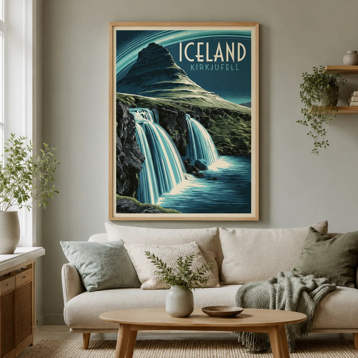 Iceland Kirkjufell Waterfall Wall Art Decor - Wall Art Decor - detail