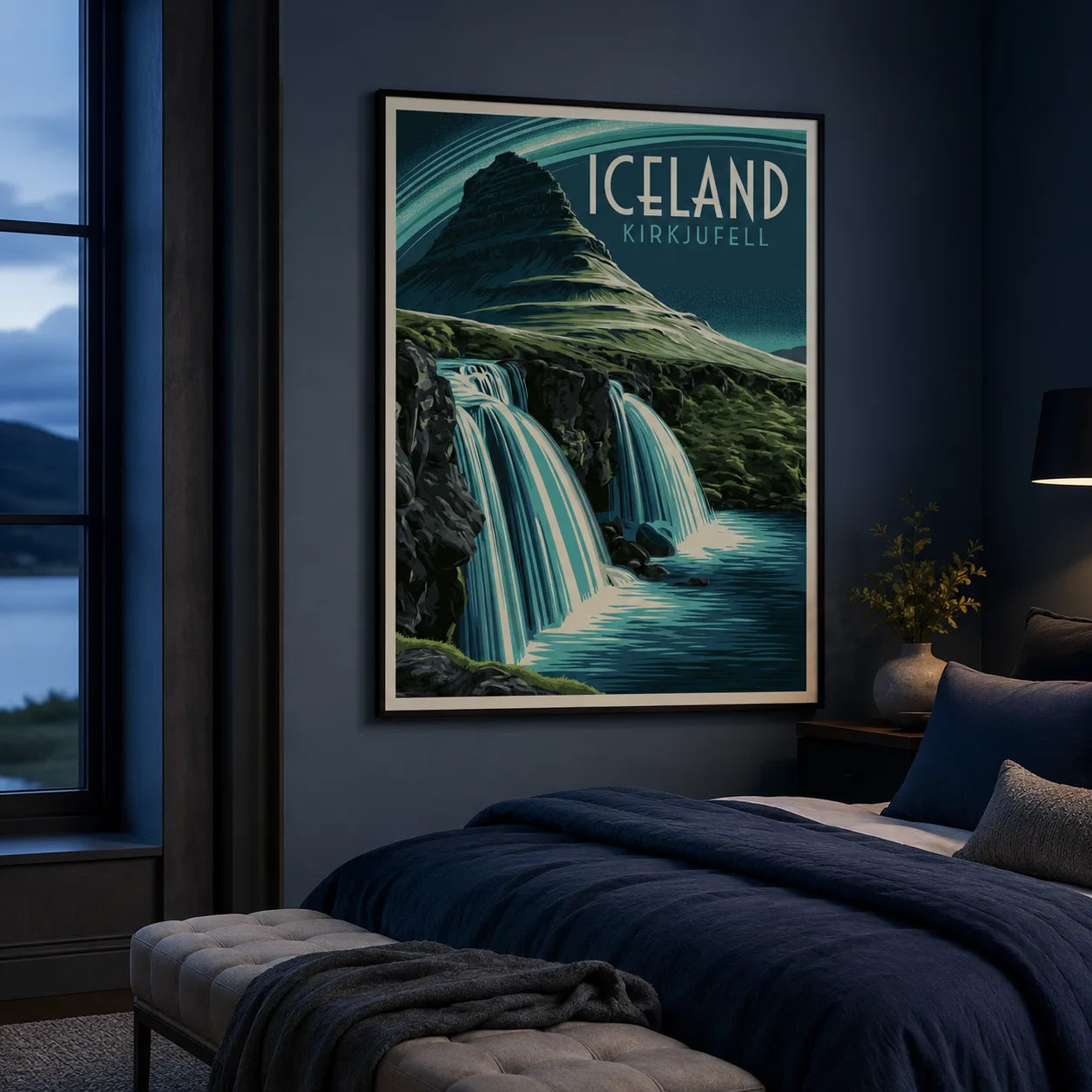 Iceland Kirkjufell Waterfall Wall Art Decor - Wall Art Decor - lifestyle
