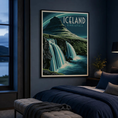 Iceland Kirkjufell Waterfall Wall Art Decor - Wall Art Decor - lifestyle