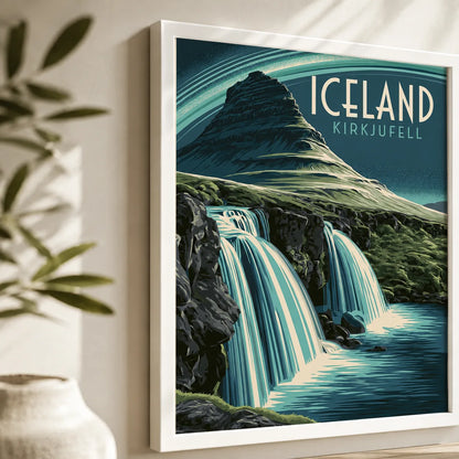 Iceland Kirkjufell Waterfall Wall Art Decor - Wall Art Decor - packaging
