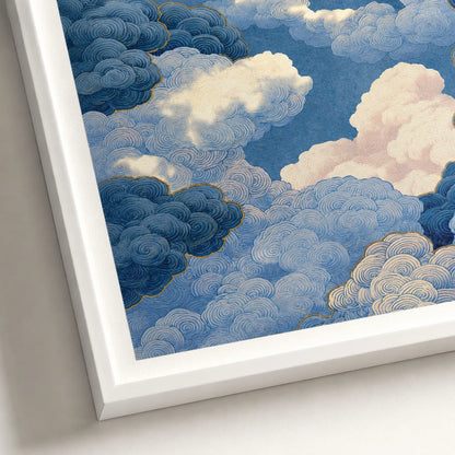 Indigo Swirling Clouds Wall Art Decor - Wall Art Decor - packaging