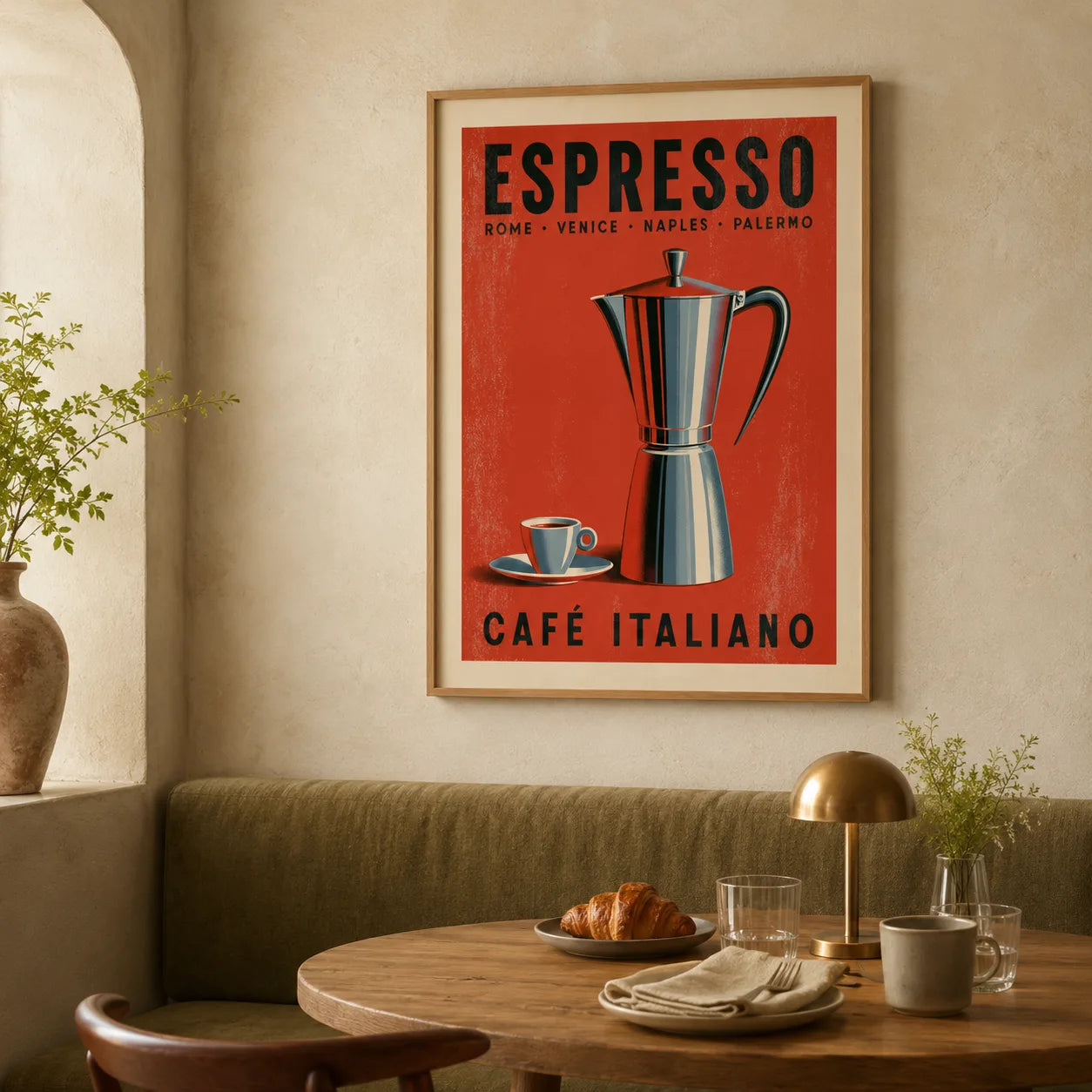 Italian Espresso Moka Pot Wall Art Decor - Wall Art Decor - alternate angle