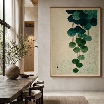 Japanese Cascading Botanicals Wall Art Decor - Wall Art Decor - close up
