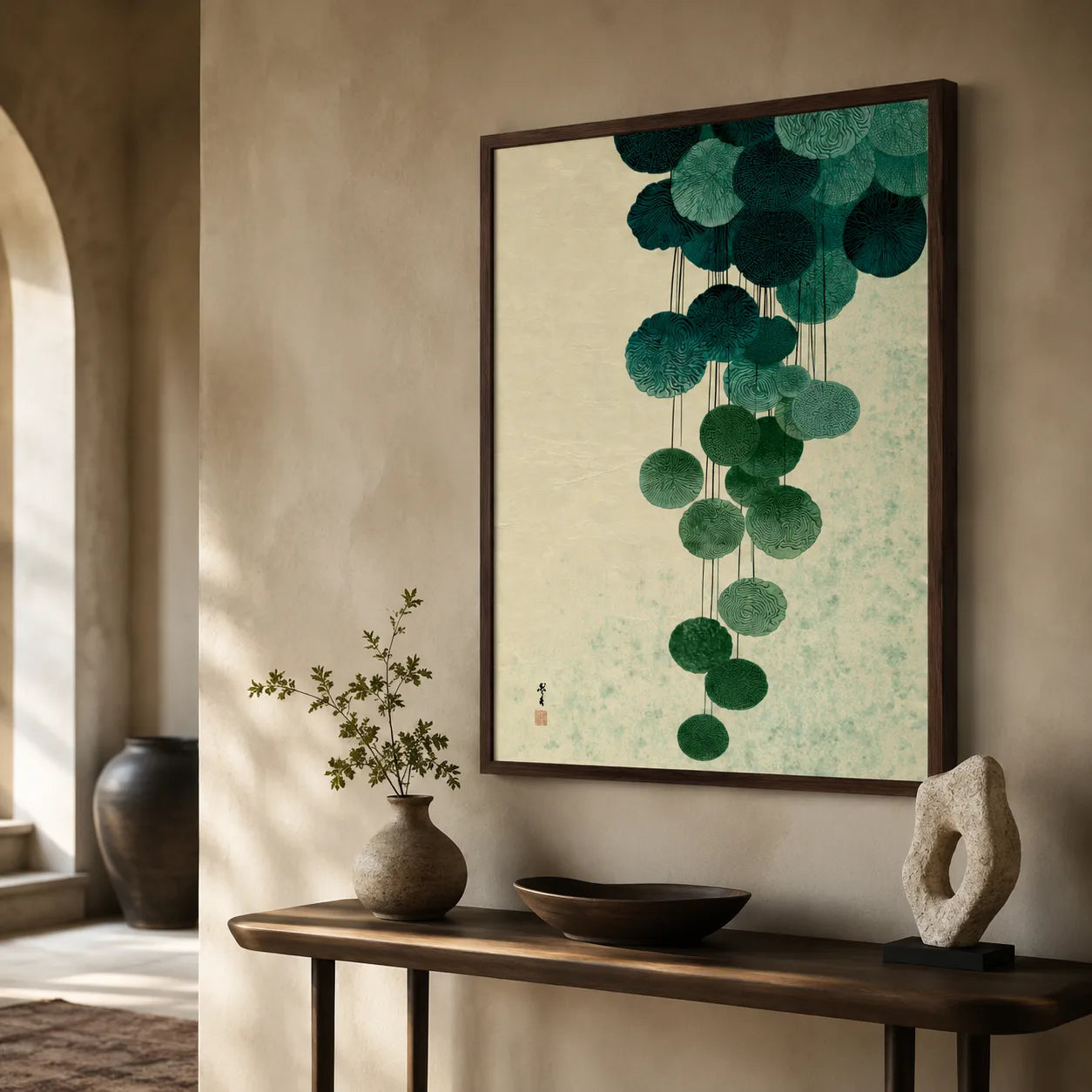 Japanese Cascading Botanicals Wall Art Decor - Wall Art Decor - styled
