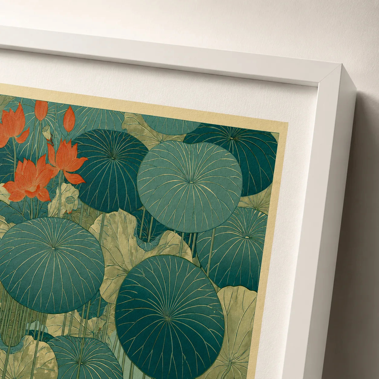 Japanese Lotus Pond Koi Wall Art Decor - Wall Art Decor - packaging