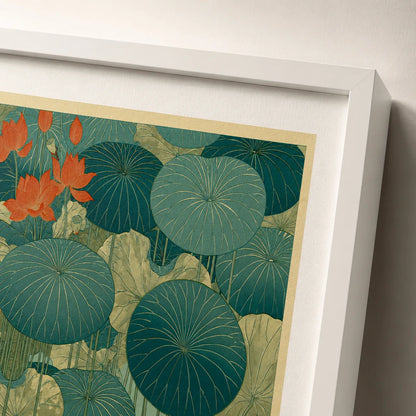 Japanese Lotus Pond Koi Wall Art Decor - Wall Art Decor - packaging