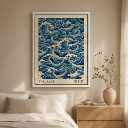 Japanese Ocean Waves Wall Art Decor - Wall Art Decor - alternate angle
