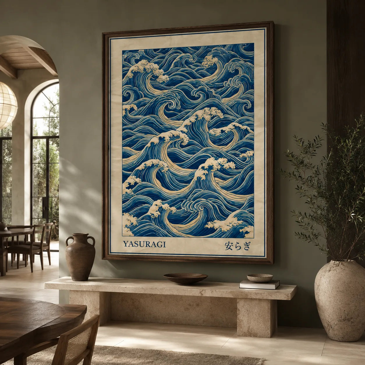 Japanese Ocean Waves Wall Art Decor - Wall Art Decor - close up