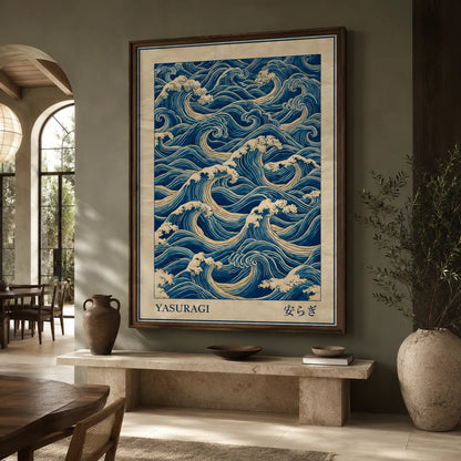 Japanese Ocean Waves Wall Art Decor - Wall Art Decor - close up