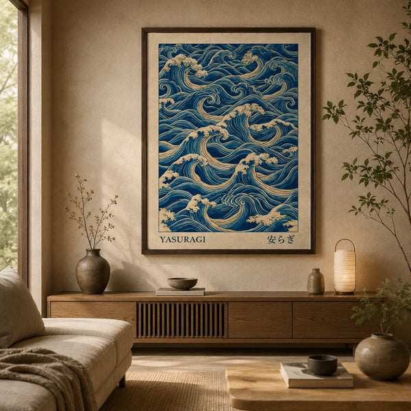 Japanese Ocean Waves Wall Art Decor