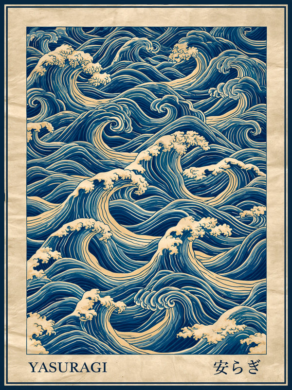 Japanese Ocean Waves Wall Art Decor