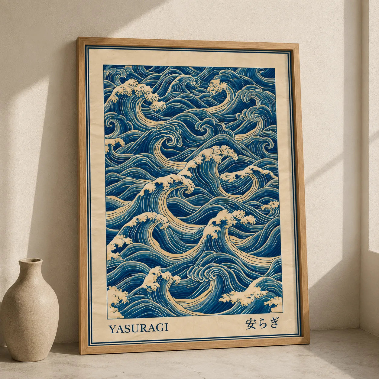 Japanese Ocean Waves Wall Art Decor - Wall Art Decor - side view