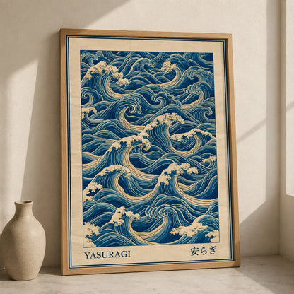 Japanese Ocean Waves Wall Art Decor - Wall Art Decor - side view