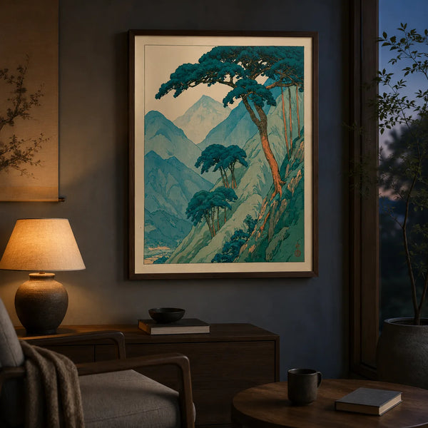 Japanese Pine Mountain Wall Art Decor