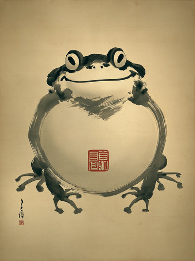 Japanese Smiling Frog Wall Art Decor