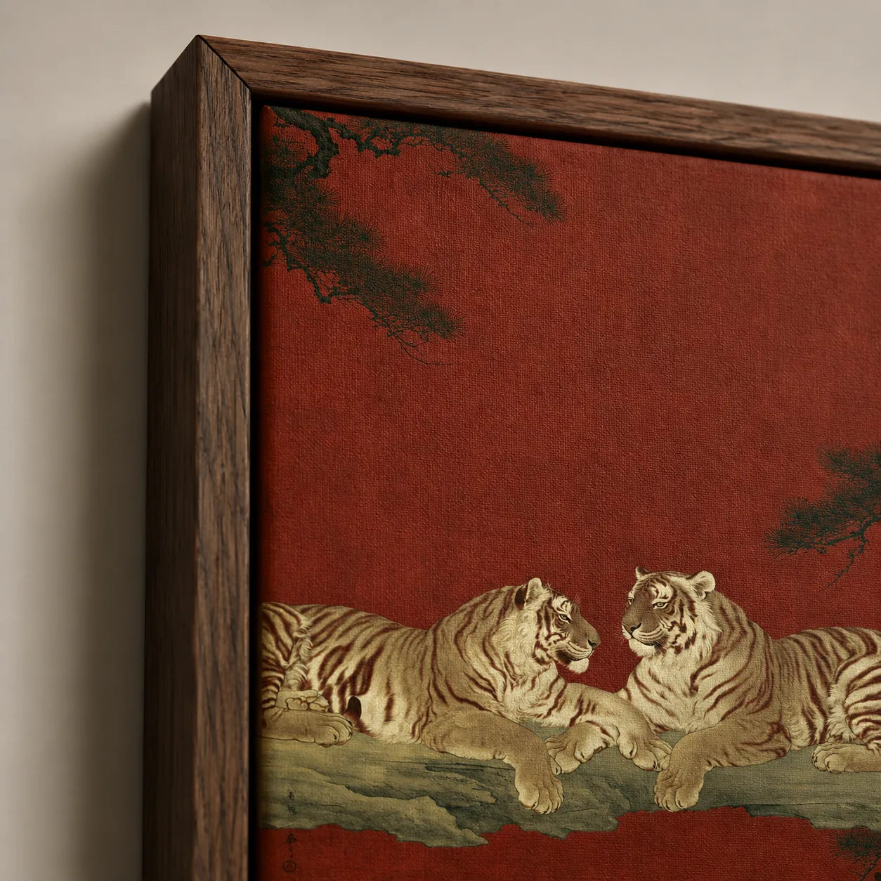 Japanese Tiger Duo Wall Art Decor - Wall Art Decor - packaging