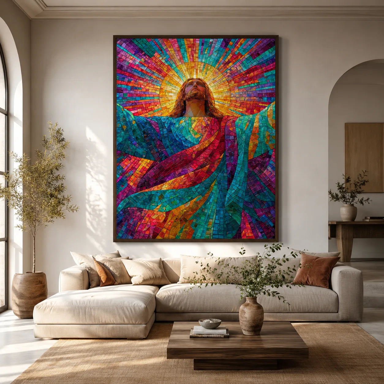 Jesus Christ Stained Glass Wall Art Decor - Wall Art Decor - detail