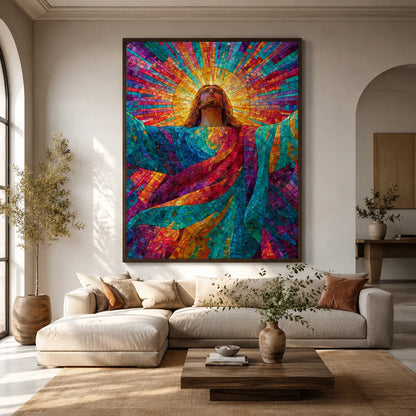 Jesus Christ Stained Glass Wall Art Decor - Wall Art Decor - detail