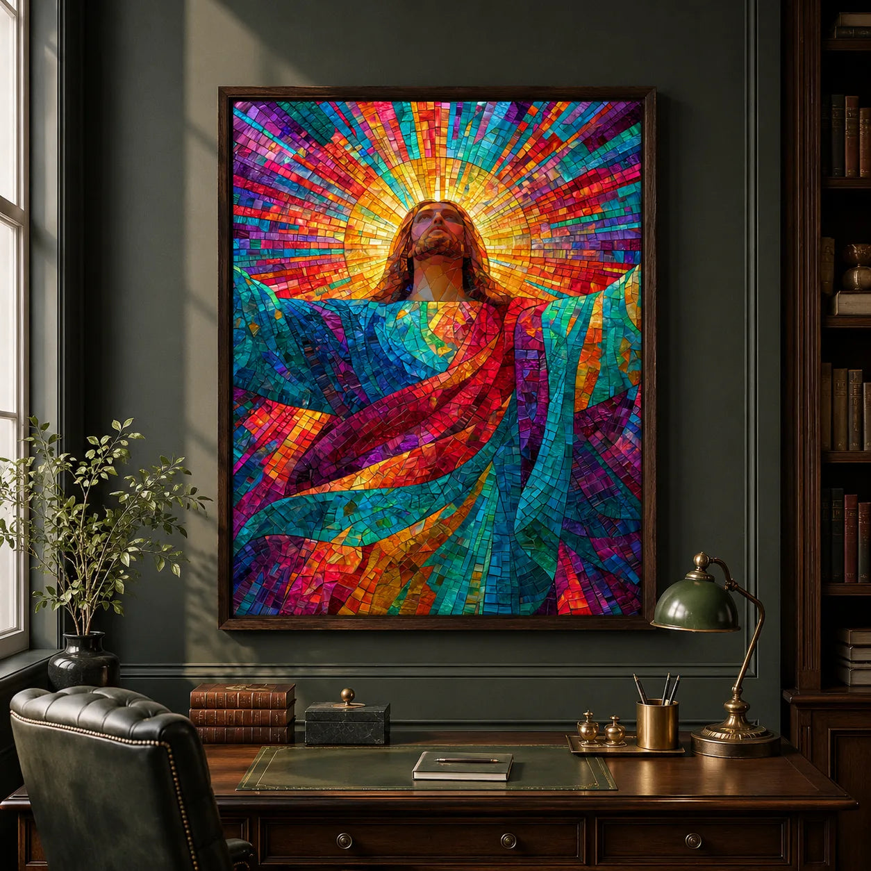 Jesus Christ Stained Glass Wall Art Decor - Wall Art Decor - styled