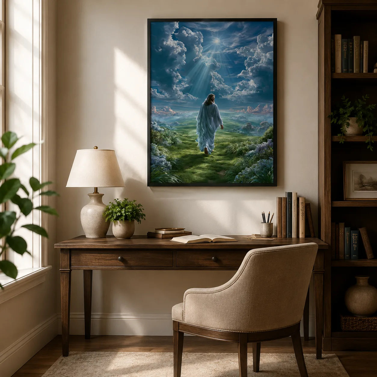 Jesus Walking Toward Heaven Wall Art Decor - Wall Art Decor - alternate angle