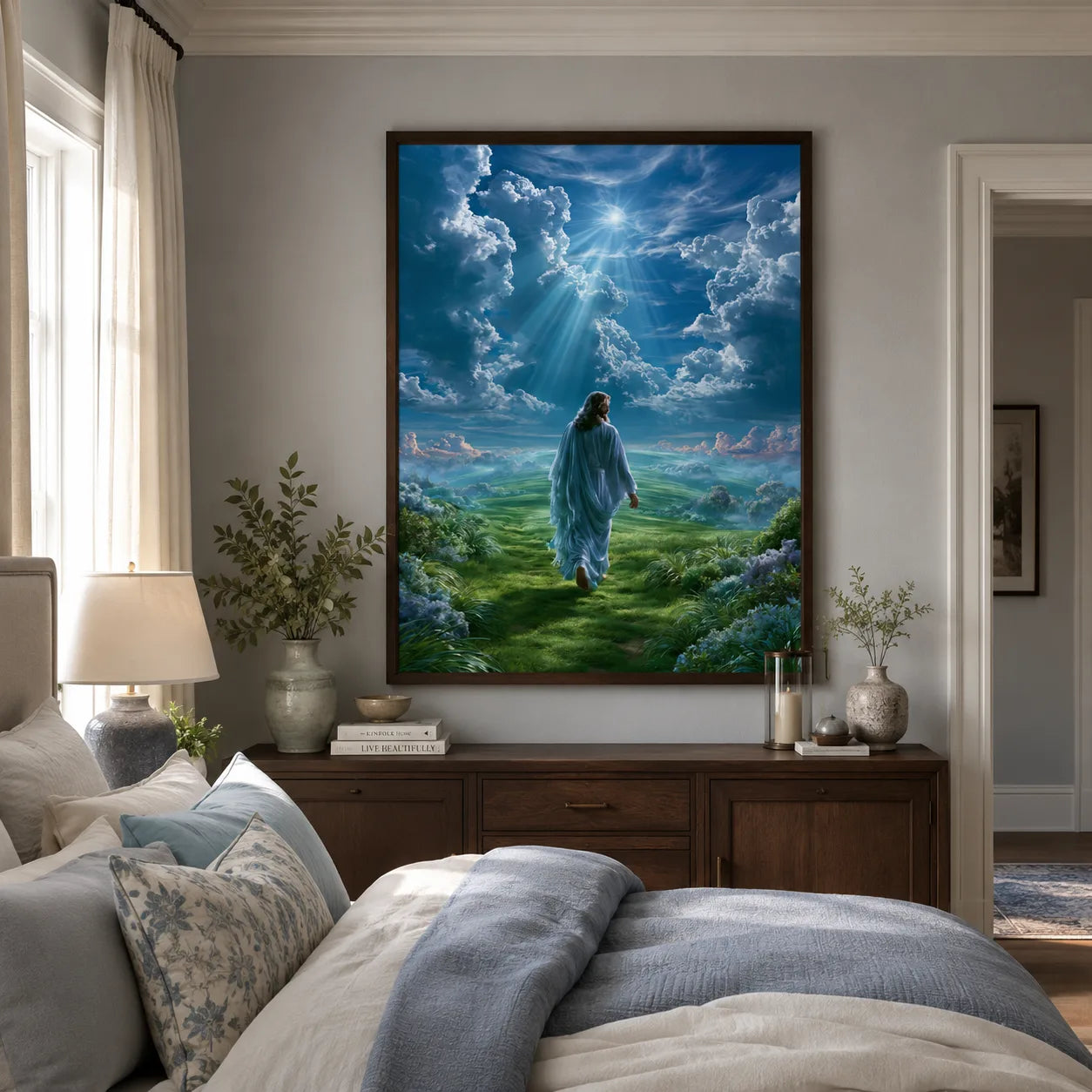 Jesus Walking Toward Heaven Wall Art Decor - Wall Art Decor - detail
