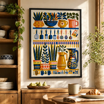 Kitchen Garden Shelf Wall Art Decor - Wall Art Decor - in use