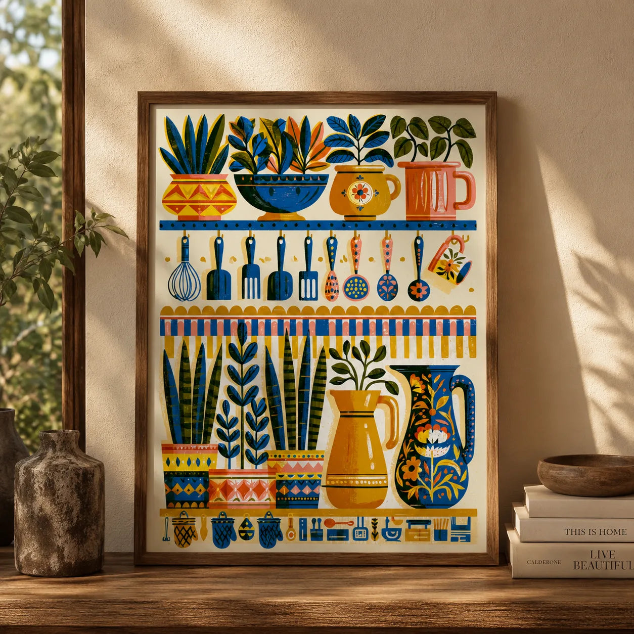 Kitchen Garden Shelf Wall Art Decor - Wall Art Decor - lifestyle