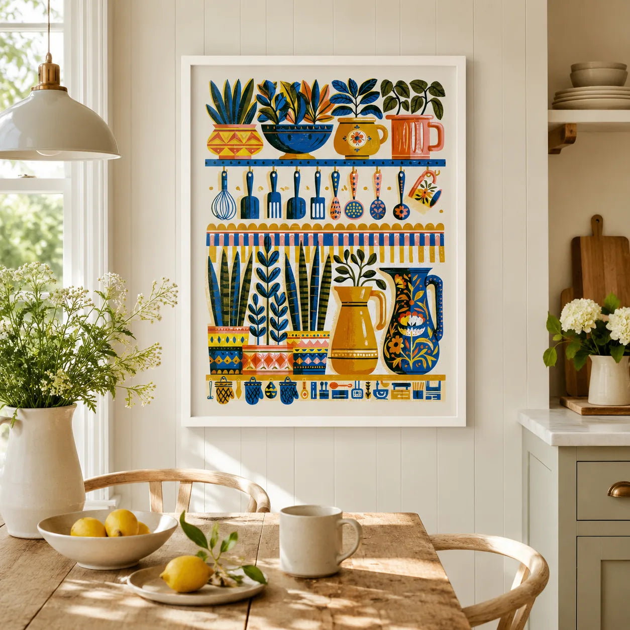 Kitchen Garden Shelf Wall Art Decor - Wall Art Decor - styled