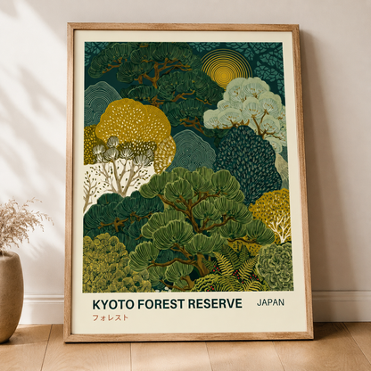 Kyoto Forest Reserve Japan Landscape Wall Art Decor – preview 2