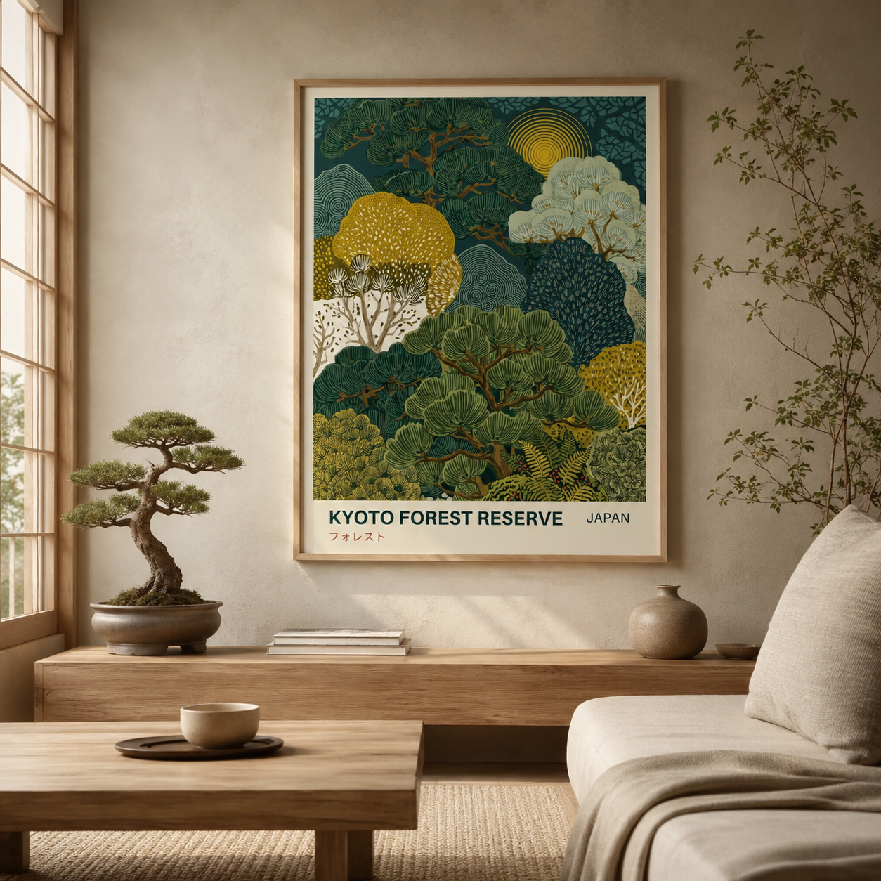 Kyoto Forest Reserve Japan Landscape Wall Art Decor – preview 3