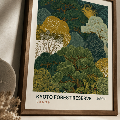 Kyoto Forest Reserve Japan Landscape Wall Art Decor – preview 8