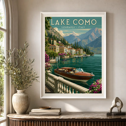 Lake Como Vintage Travel Wall Art Decor - Wall Art Decor - view 11