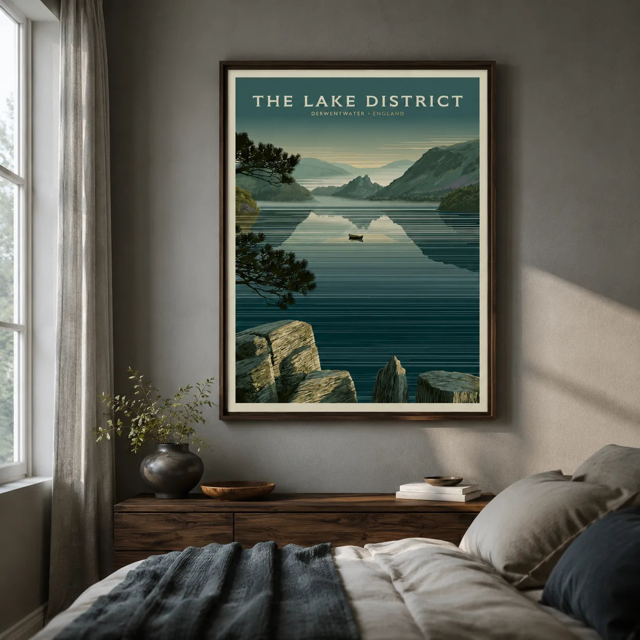 Lake District Derwentwater Wall Art Decor - Wall Art Decor - alternate angle