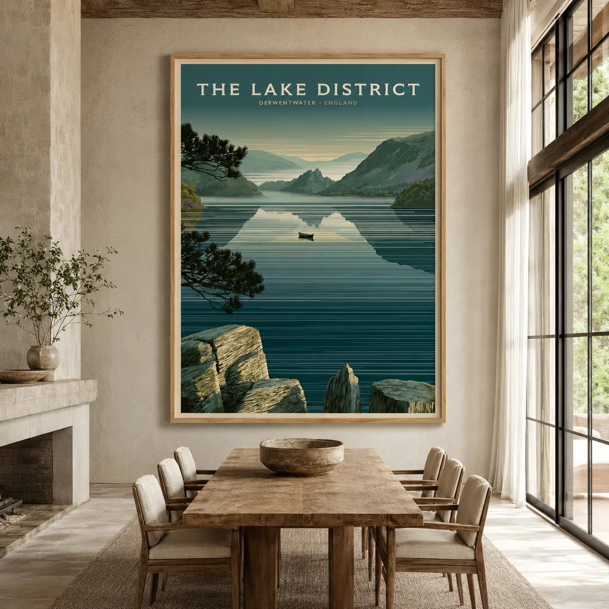 Lake District Derwentwater Wall Art Decor - Wall Art Decor - close up