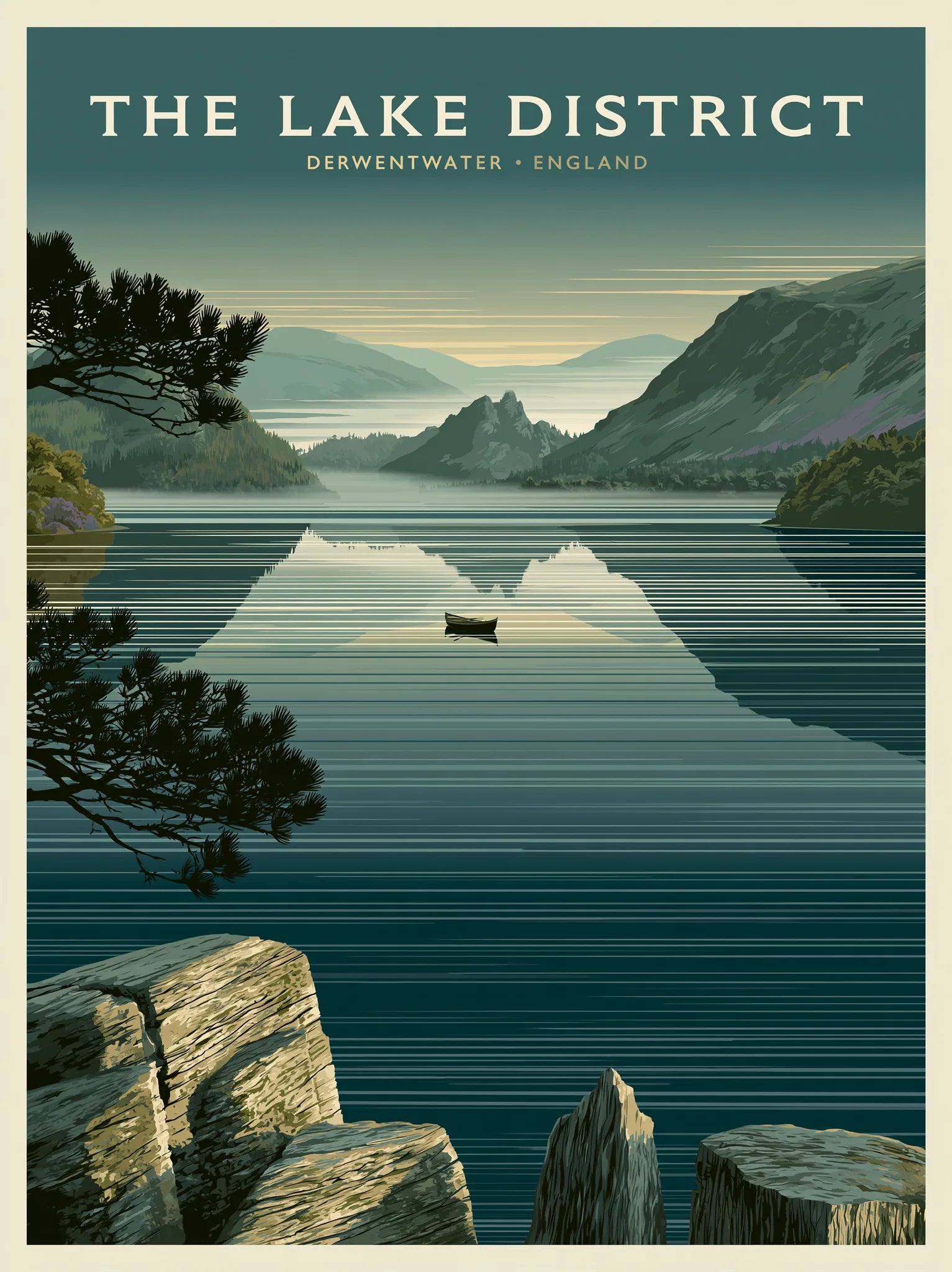 Lake District Derwentwater Wall Art Decor - Wall Art Decor - front view