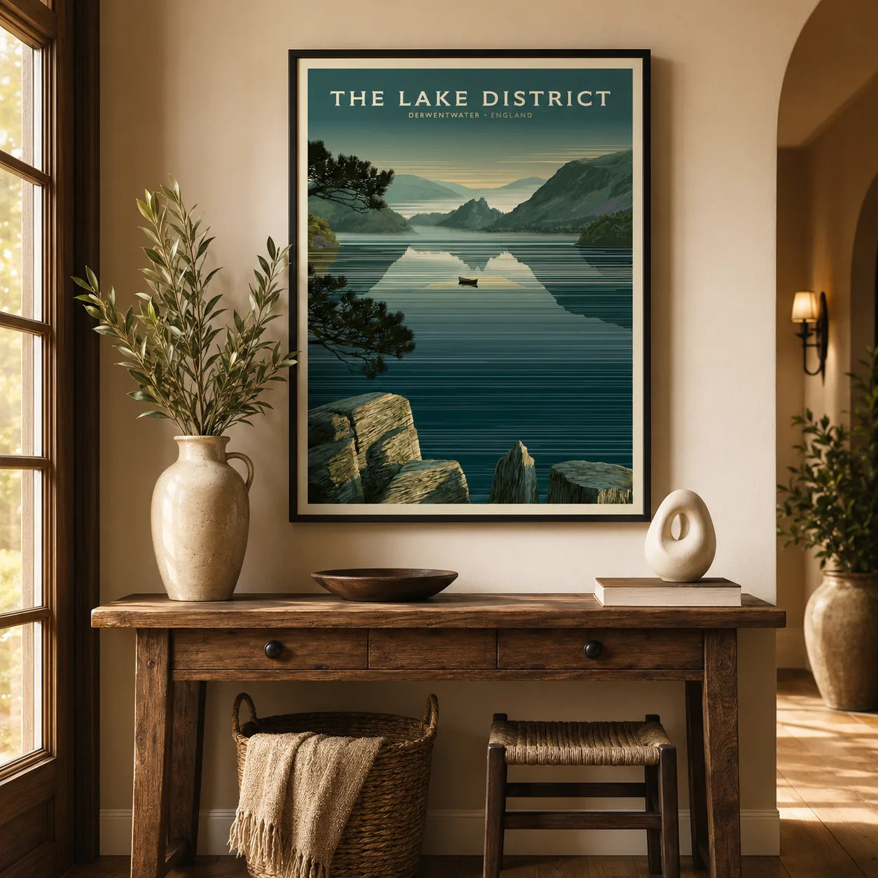 Lake District Derwentwater Wall Art Decor - Wall Art Decor - in use
