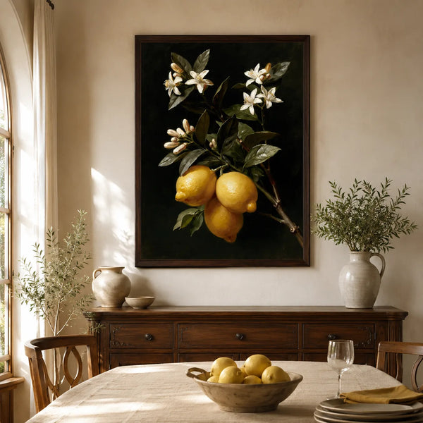 Lemon Blossom Still Life Wall Art Decor