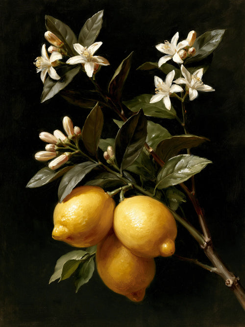 Lemon Blossom Still Life Wall Art Decor