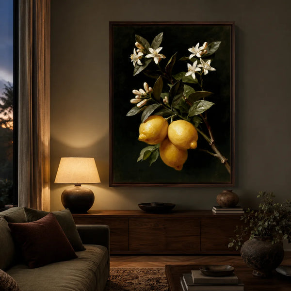 Lemon Blossom Still Life Wall Art Decor