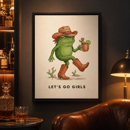 Let's Go Girls Cowboy Frog Wall Art Decor preview 10