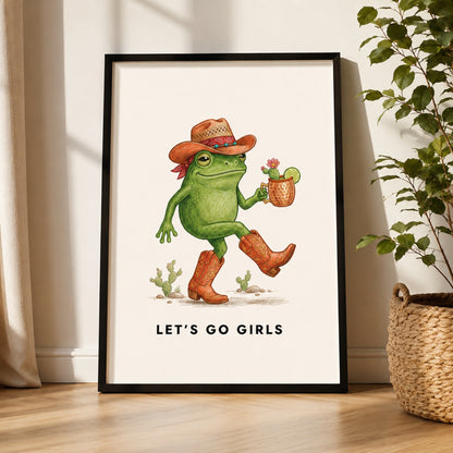 Let's Go Girls Cowboy Frog Wall Art Decor preview 11