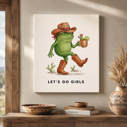 Let's Go Girls Cowboy Frog Wall Art Decor preview 9