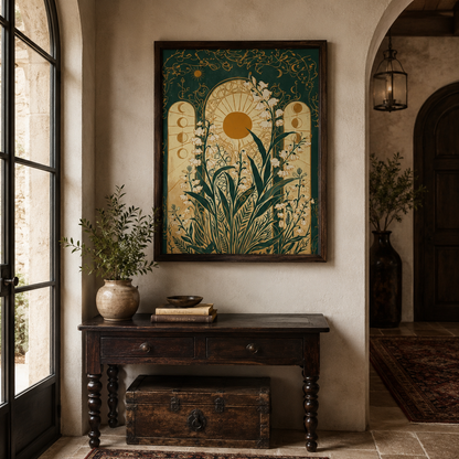 Lily of the Valley Celestial Art Nouveau Wall Art Decor – preview 4