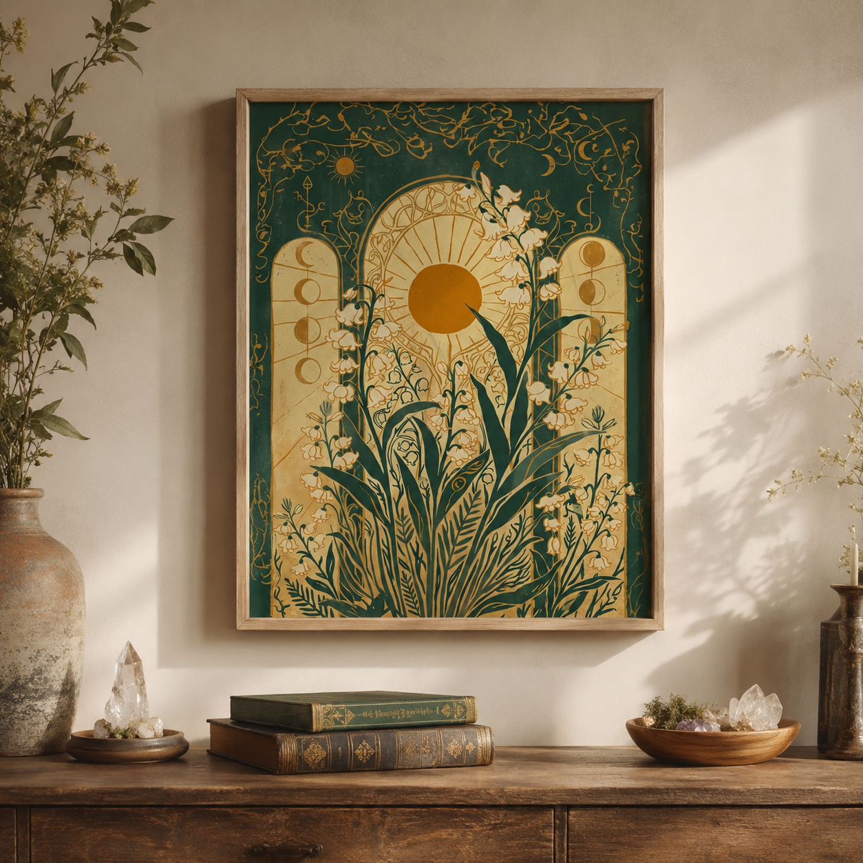 Lily of the Valley Celestial Art Nouveau Wall Art Decor – preview 7