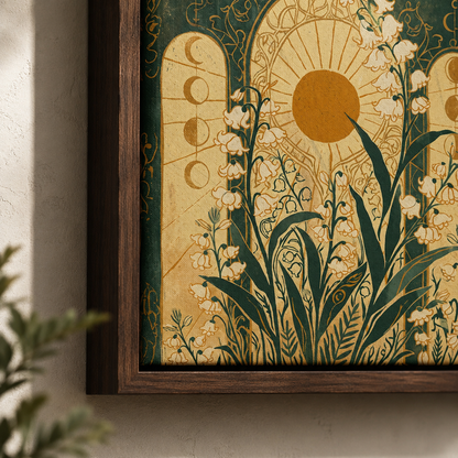 Lily of the Valley Celestial Art Nouveau Wall Art Decor – preview 8